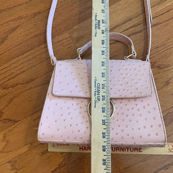 Crossi faux ostrich crossbody with detachable strap for Handbag - Picture 3 of 8